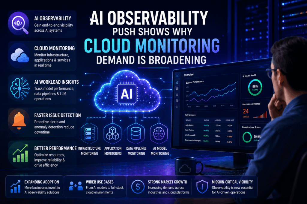 Why AI Observability Is Expanding Cloud Monitoring Demand 1 AI Observability Cloud Monitoring
