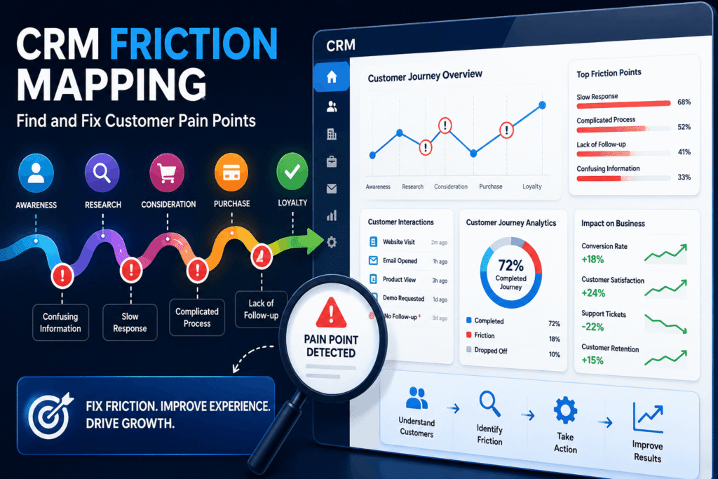 CRM Friction Mapping: Find and Fix Customer Pain Points 1 CRM friction mapping
